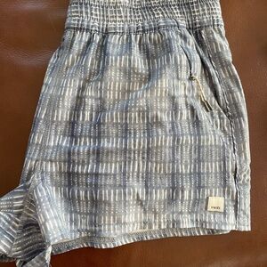 Vuori Blue and White Athletic Shorts